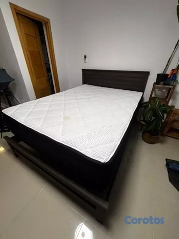 muebles y colchones - Colchon y base de cama QUEEN  1