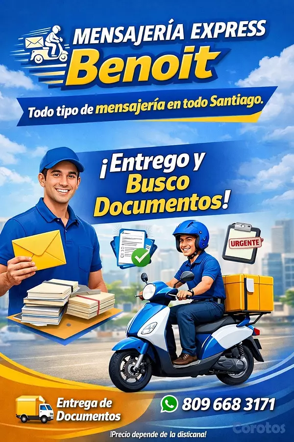 servicios profesionales - servicio de mensajería express en moto todo Santiago  2