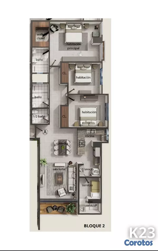 apartamentos - Apartamentos en Bella Vista de 2 y 3 habitaciones  4