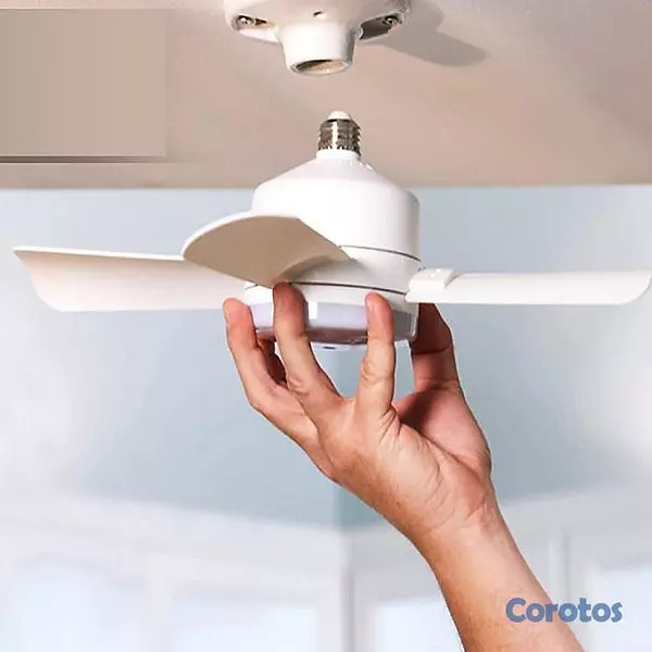 aires acondicionados y abanicos - Socket Fanlight Lampara Led Y Ventilador 5