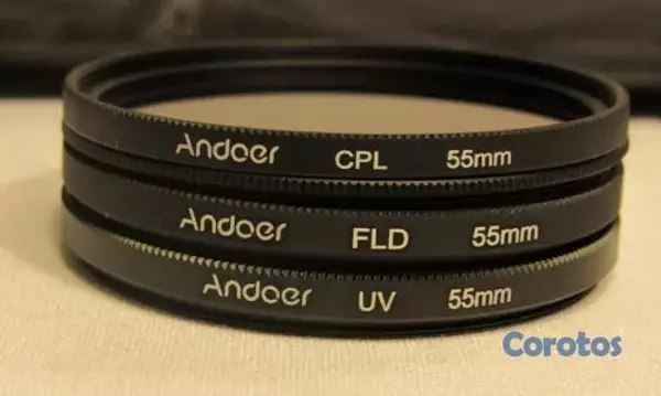 camaras y audio - Kit de 6 Filtros Andoer de 55mm, CPL, ND8, FLD Y UV
 1