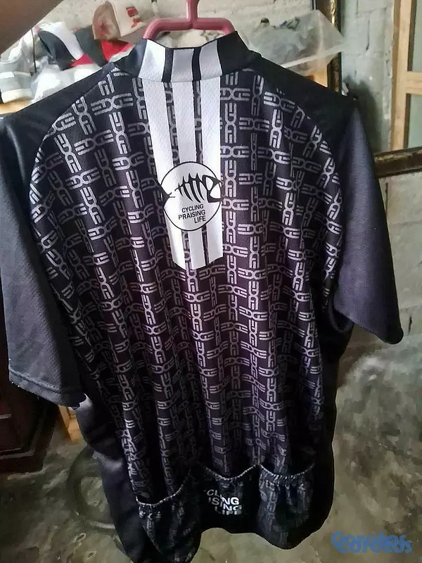 ropa para hombre - Jersey de Ciclismo Cheji - Diseño "Cycling Praising Life" 3