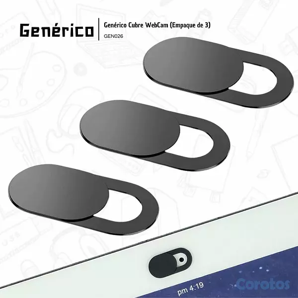 accesorios para electronica - Genérico Cubre Webcam (empaque de 3) 2