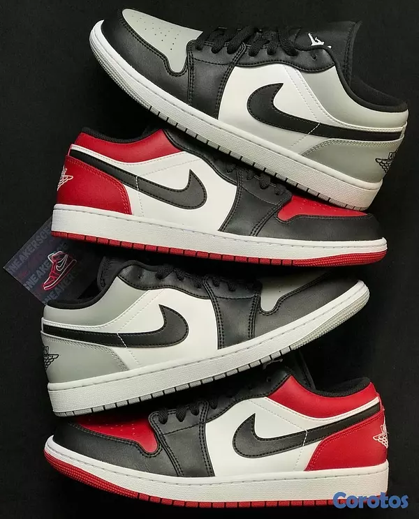 zapatos unisex - Tenis Teni Nike Air Jordan Retro 1 Low Bred Toe Original Originales Sneaker 👺 10
