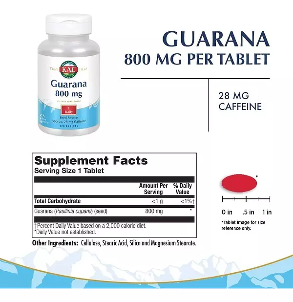 Salud y Equipamiento Médico - Guarana Kal 800 Mg  120 Tabletas 2