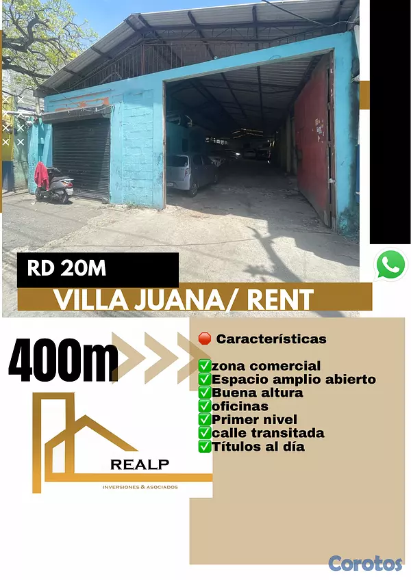 oficinas y locales comerciales - Nave comercial en Villa Juana 1