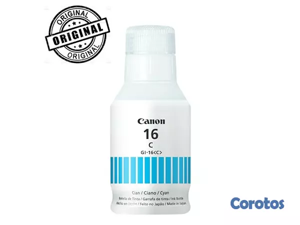 impresoras y scanners - BOTELLA DE TINTA CANON GI-16 CYAN, 70ML, COMPATIBLE CON MAXIFY: GX 3010, GX4010,