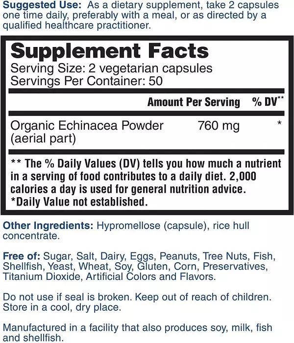 Salud y Equipamiento Médico - Equinacea 760  Mg Natures Lab 2