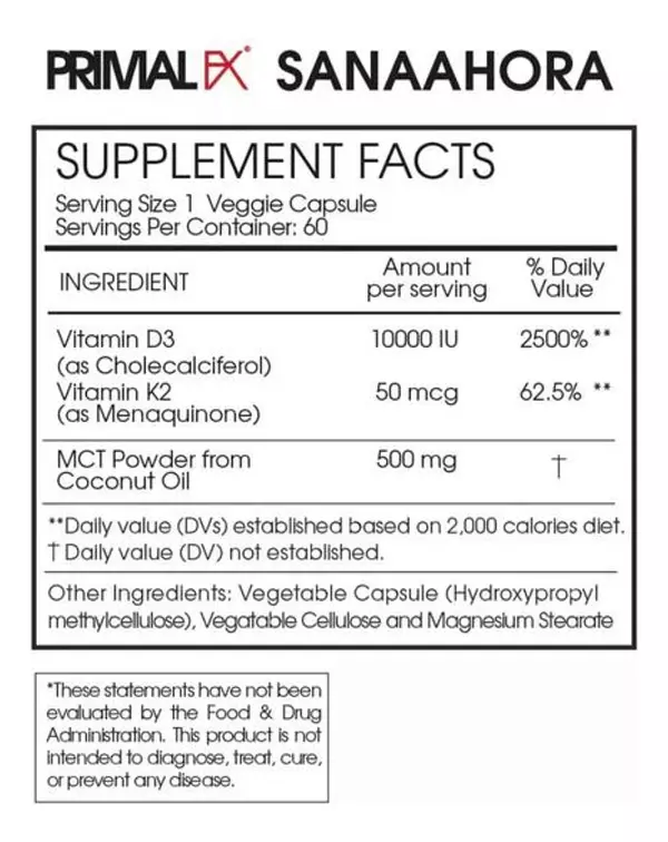 Salud y Equipamiento Médico - Primalfx Vitamina D3 + Mk4 1000 2
