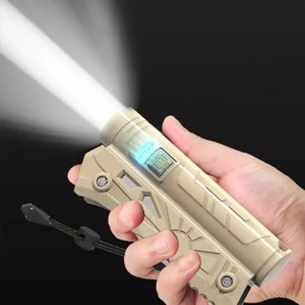 hobby y coleccion - Navaja Tactica Multifuncion Con Linterna Power Bank FOCO LUZ LED 4