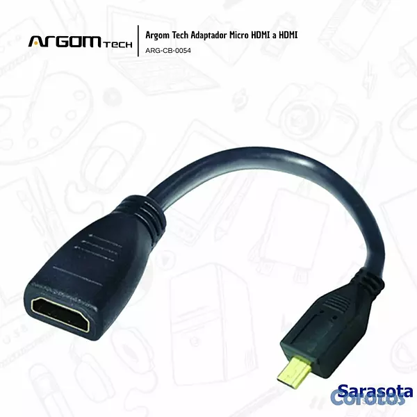 accesorios para electronica - Argom Tech Adaptador Micro HDMI A HDMI ARG-CB-0054 2