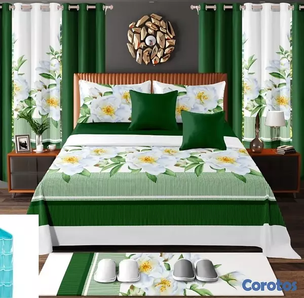 muebles y colchones - juego de sabana 16 piezas para cama de queen (60) 6
