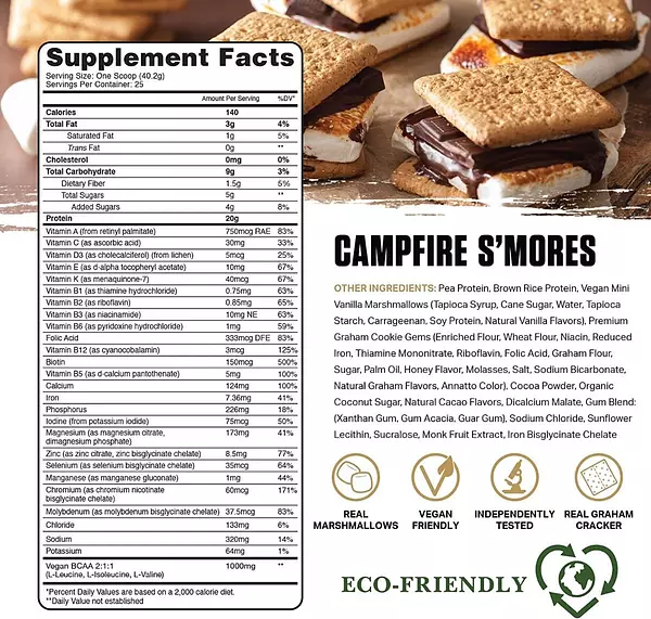 Salud y Equipamiento Médico - Proteina Vegana 1000mg Smores - G A $427 - G A $450 2