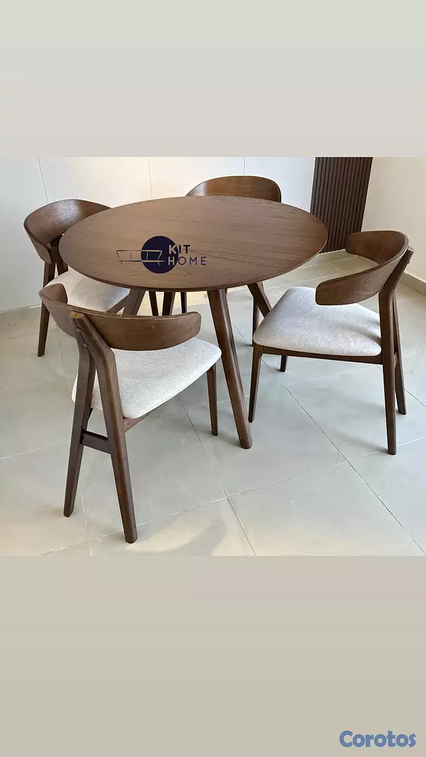 muebles y colchones - comedor en madera fresno  2