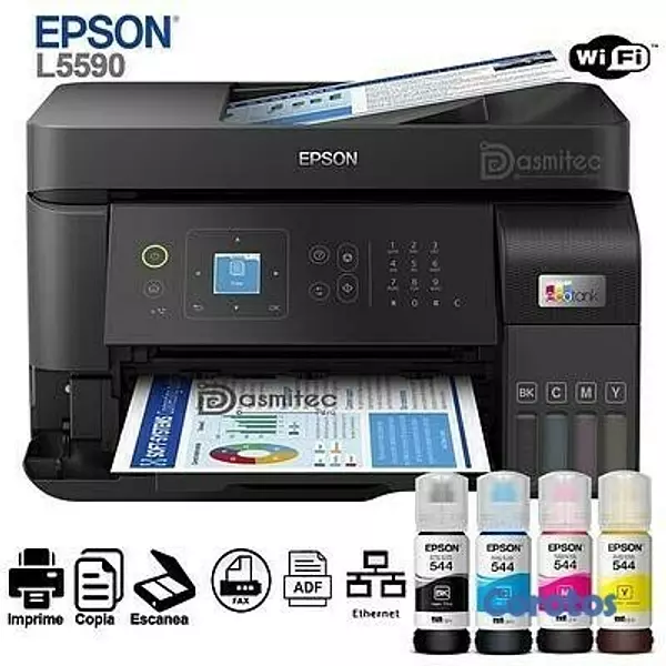 impresoras y scanners - EPSON ECOTANK L5590 MULTIFUNCION IMPRIME, COPIA Y ESCANEA, INALAMBRICA,BOTELLA 1