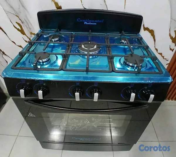 electrodomesticos - Estufa Continental negra de 30 pulgadas en acero inoxidable. 2