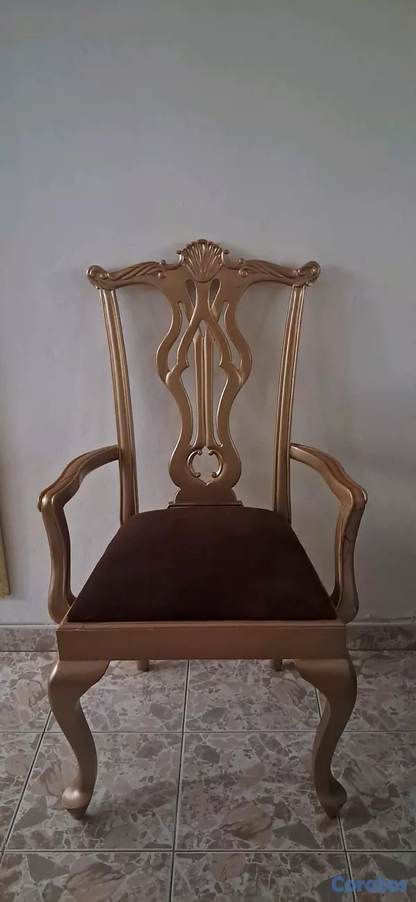 muebles y colchones - vendo 6 sillas en caoba 2