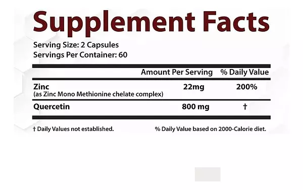 Salud y Equipamiento Médico - Zinc + Quercetina 120 Capsulas 2