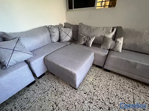 muebles y colchones - mueble modular gris con otoman  3