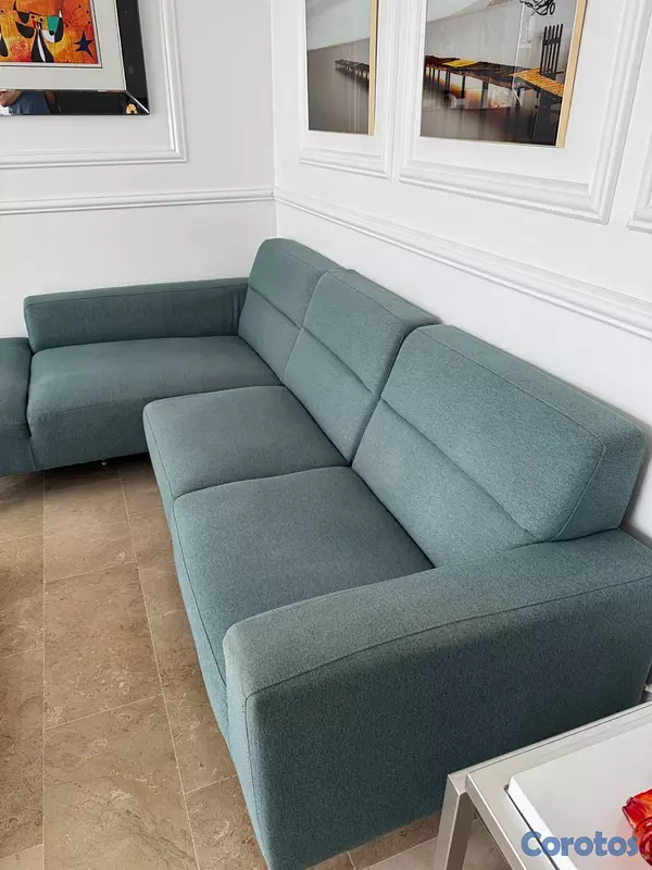 muebles y colchones - Vendo Sofá en L de tres puestos  5