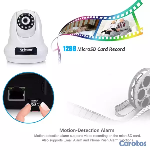 camaras y audio - Cámara Seguridad IP WiFi Visión Nocturna Se Mueve  4