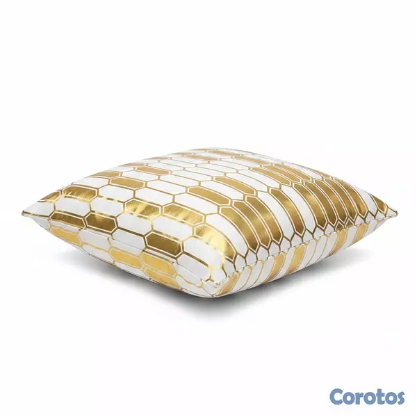 decoración y accesorios - Cojín Decorativo Hexagonal Dorado 'Dulce Hogar' 1