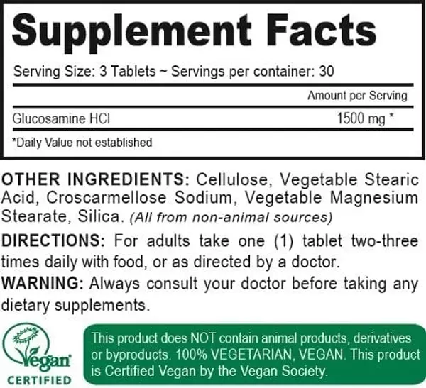 Salud y Equipamiento Médico - Glucosamina 1500 Mg Deva Vegan 2