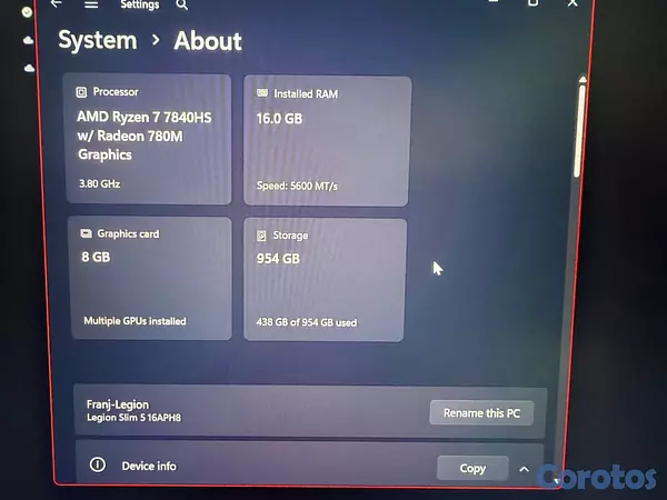 computadoras y laptops - Vendo Lenovo Legion Slim 5 Gaming Laptop 5