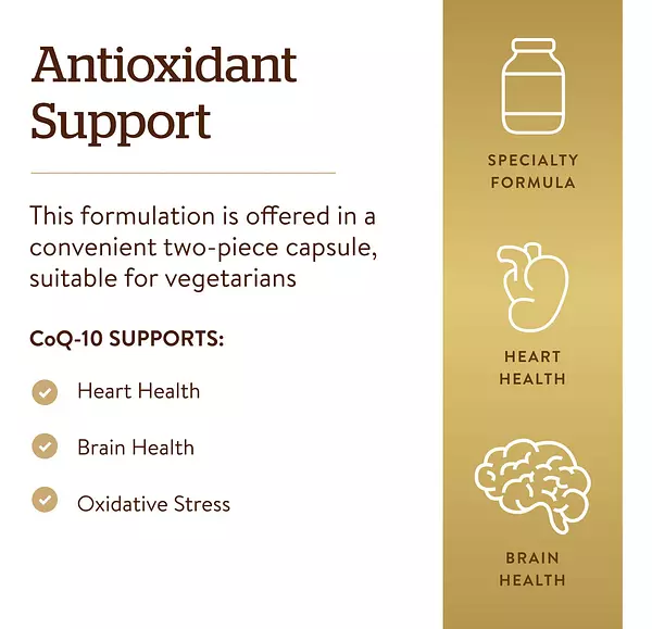 Salud y Equipamiento Médico - Solgar Vegetariano Coq-10 200 Mg 30 Capsulas Vegetales 3