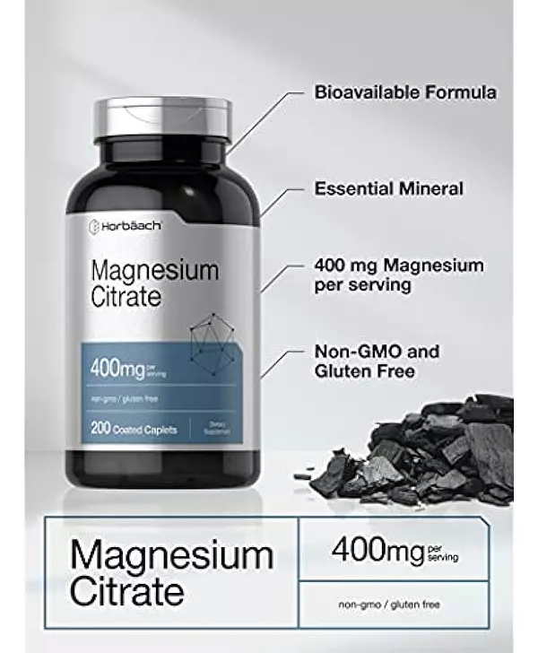 Salud y Equipamiento Médico - Citrato De Magnesio | 400 Mg | 200 Comprimidos Recubiertos | 2