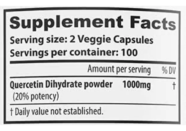 Salud y Equipamiento Médico - Quercetina 200 Cápsulas 1000mg - U - Unidad A $1024 2