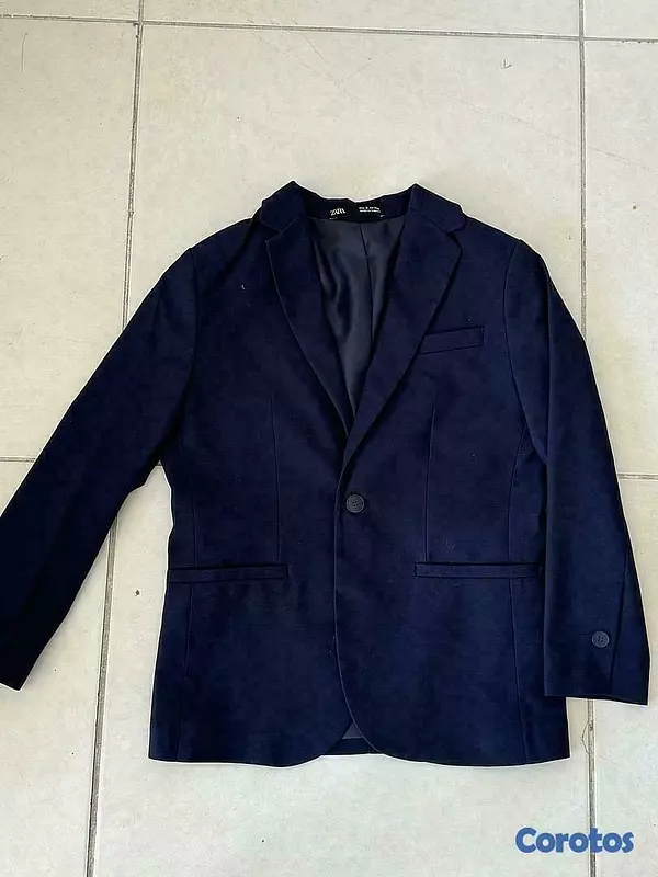 ropa y zapatos - traje,blazer con pantalon size 8 colo azul oscuro maraca zara 3