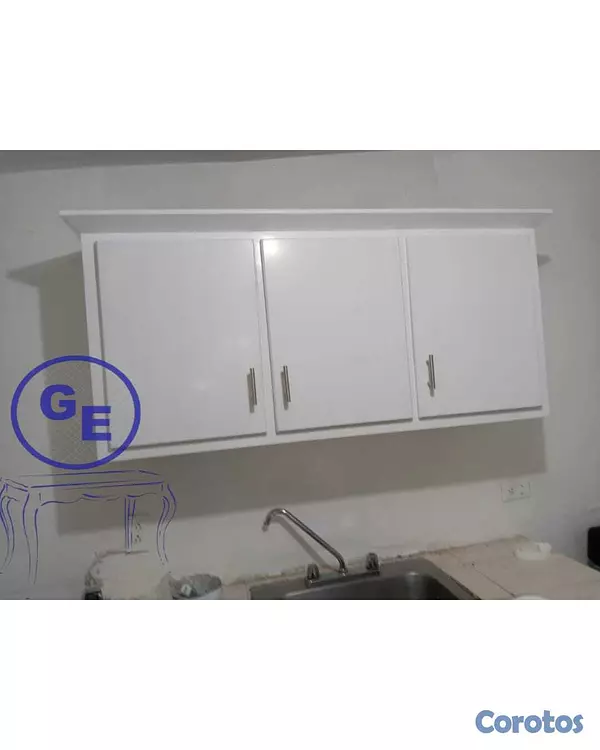 cocina - Gabinete pequeño blanco de cocina  2