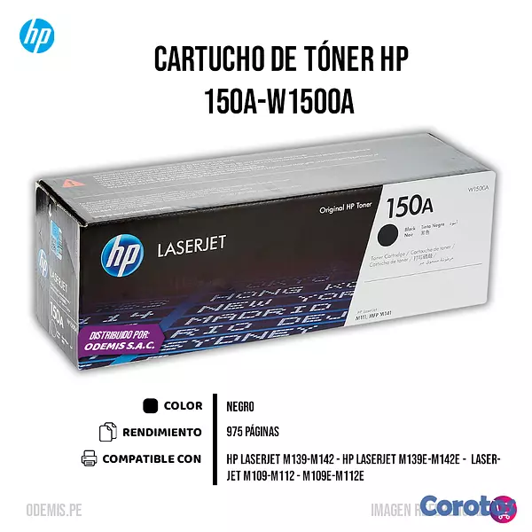 impresoras y scanners - TONER HP - 150A - W1500A - NEGRO  100% ORIGINAL 