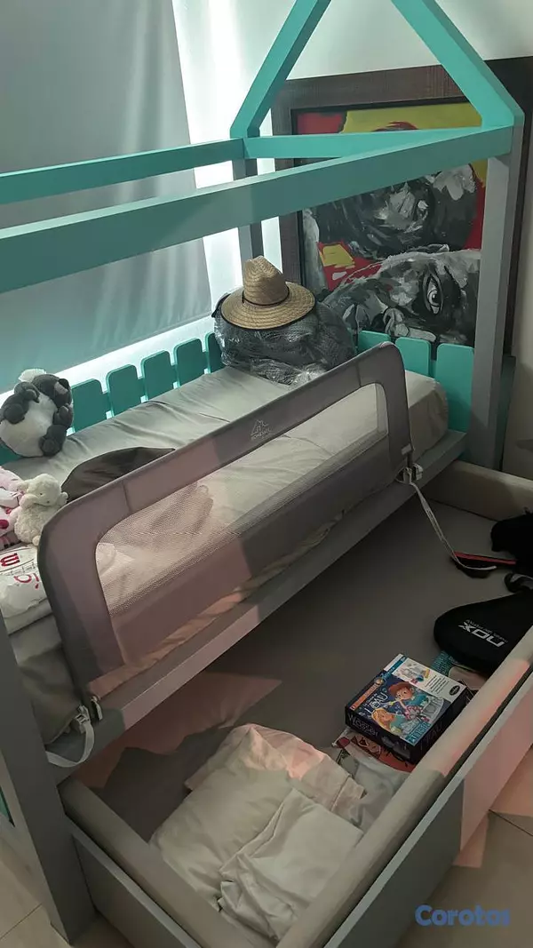 muebles y colchones - CAMA TIPO CASITA PARA NIÑOS CON CAMAROTE INFERIOR 5