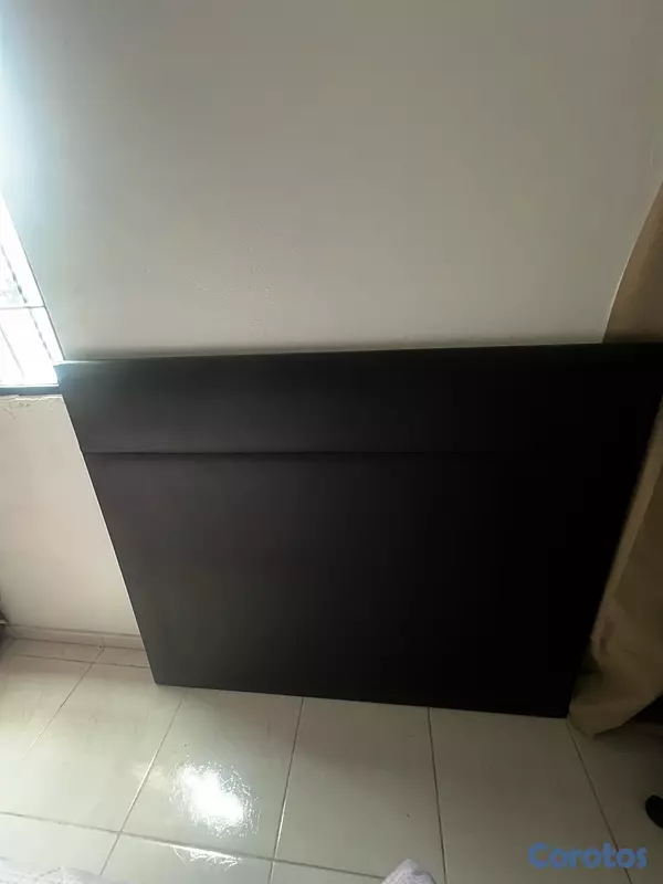 muebles y colchones - cabecero de cama tapizado en leather  4