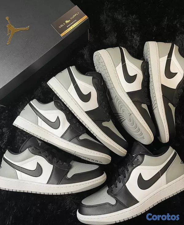 zapatos unisex - Tenis Teni Nike Air Jordan 1 Low Shadow Toe GREY BLACK Original Originales 🤖 4