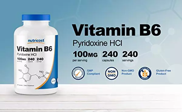 Salud y Equipamiento Médico - Vitamina B6 (piridoxina Hcl) 100 Mg, -nutricost  240 Capsula 2