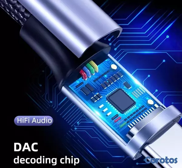 accesorios para electronica - Adaptador de audio tipo C a auxiliar Jack 3.5mm 
 5