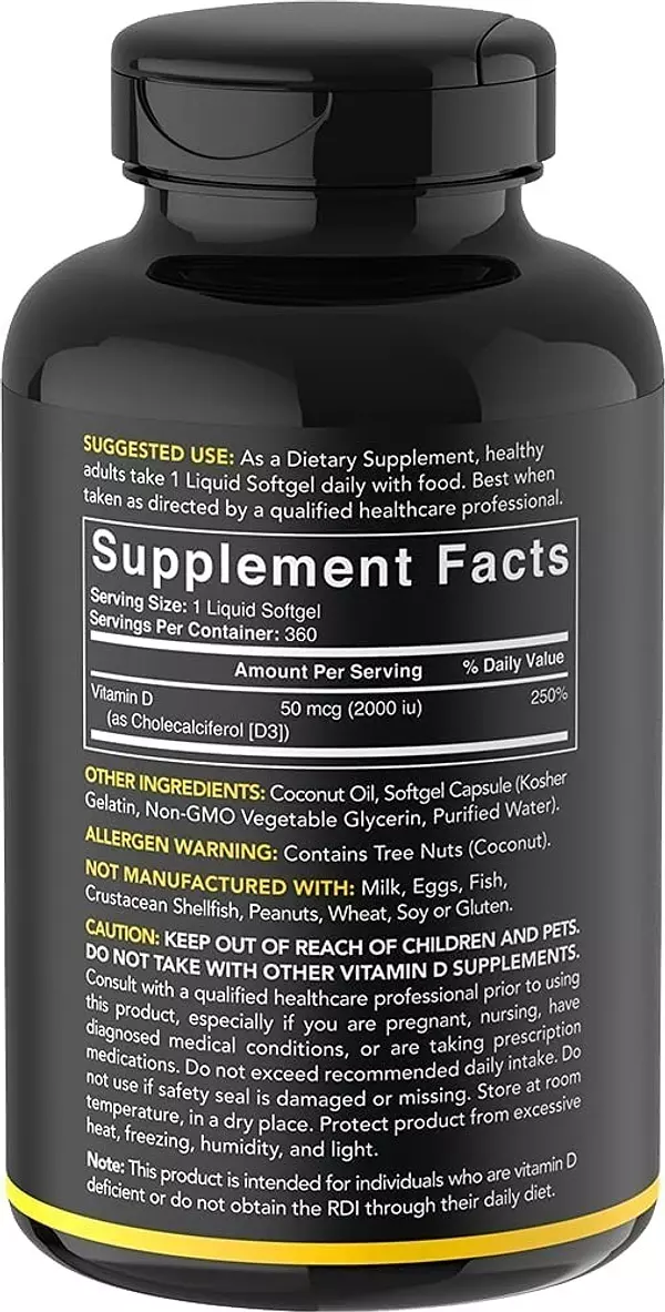 Salud y Equipamiento Médico - Vitamina D3 125mcg Sports Research 2