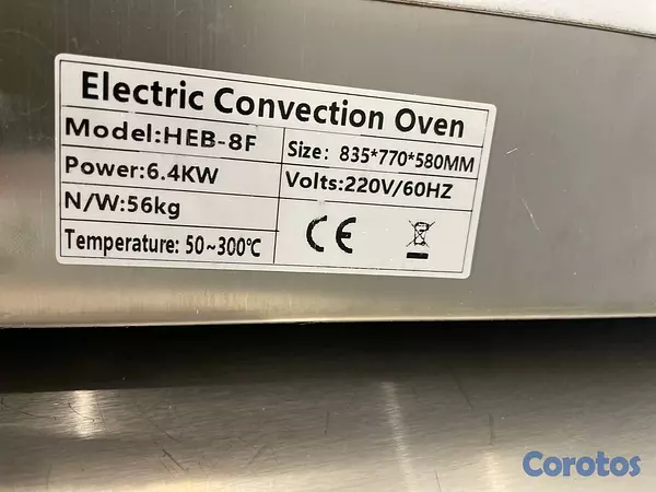 equipos profesionales - Horno conveccional electrico de 4 bandejas carnes  8