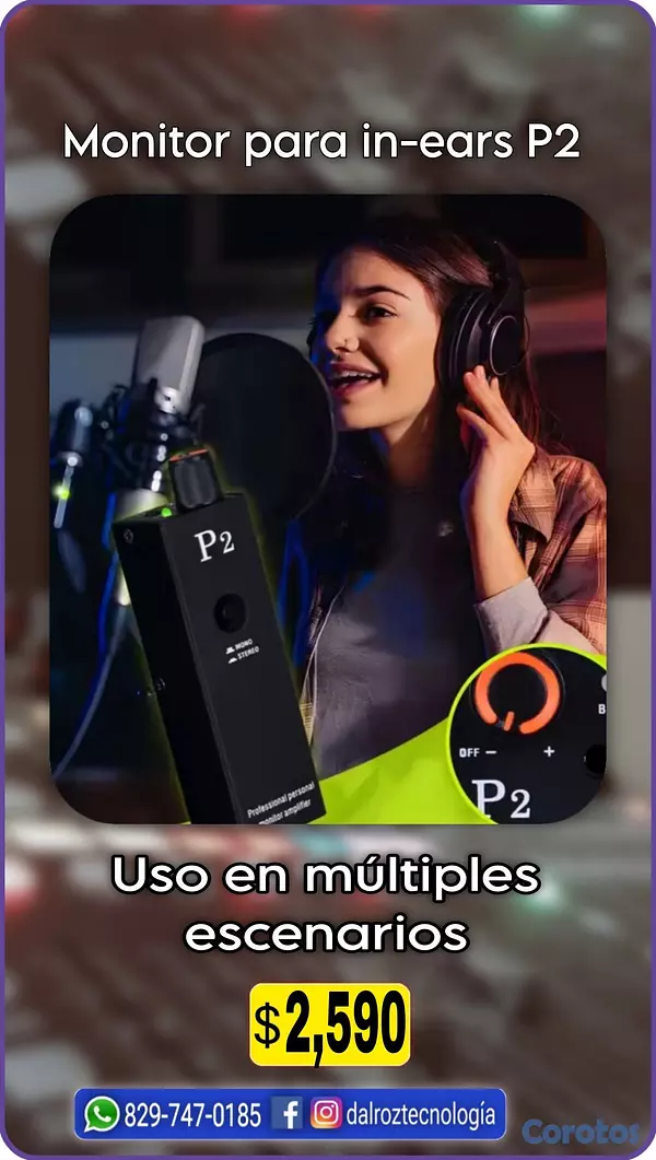 accesorios para electronica - Monitor P2 para personal de auriculares in-ear  4