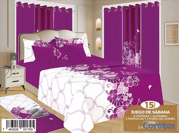 muebles y colchones - Juego de sabana 15 pz 8