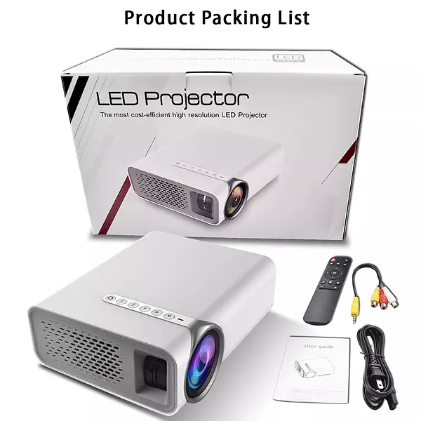 otros electronicos - Proyector LED con HDMI, dispositivo Compatible con USB 1080P HD, videobeam cine 4