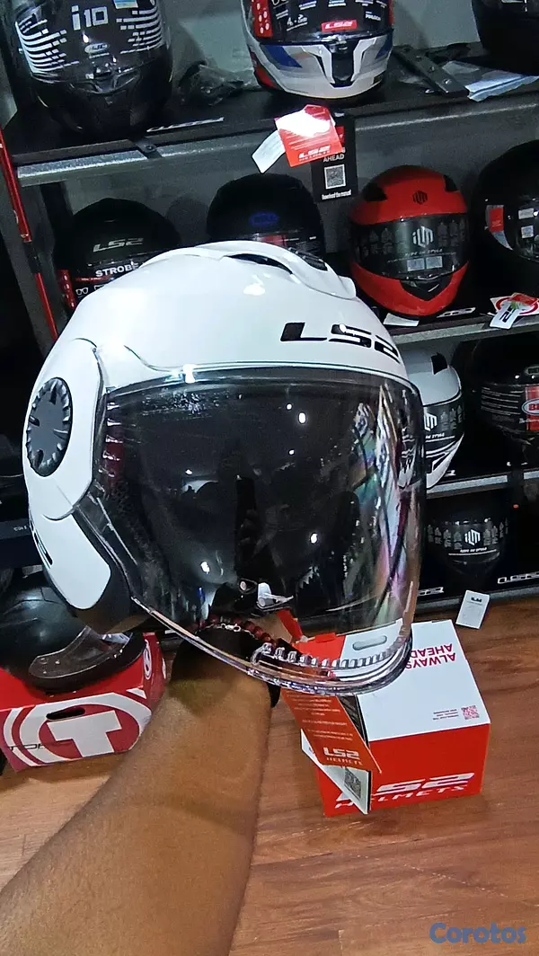 accesorios para vehiculos - CASCO OPEN FACE LS2 VERSO DOBLE CERTIFICACION NUEVO IMPORTADO 4