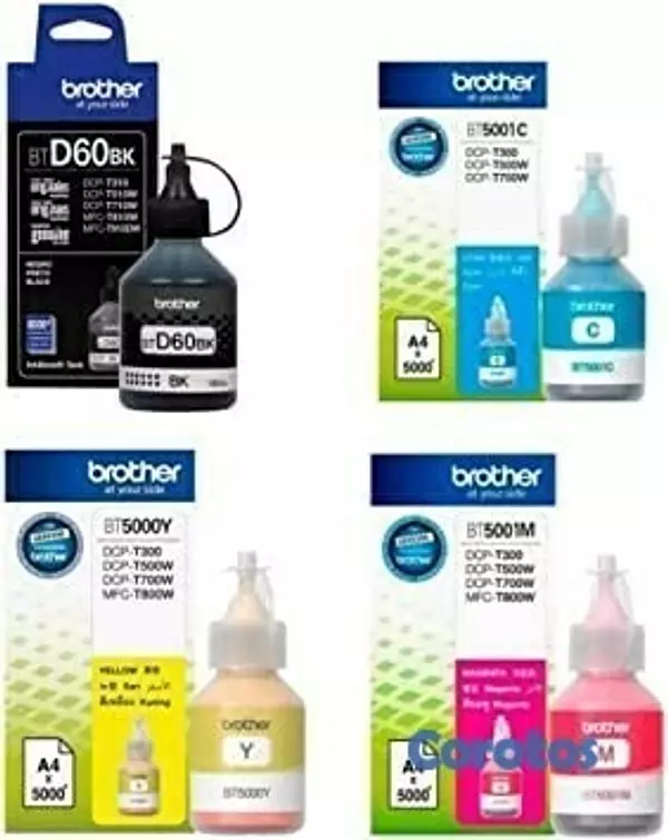 impresoras y scanners - BOTELLA DE TINTA BROTHER ORIGINALES EN TODOS LOS COLORES - BT5001- BTD60BK 2