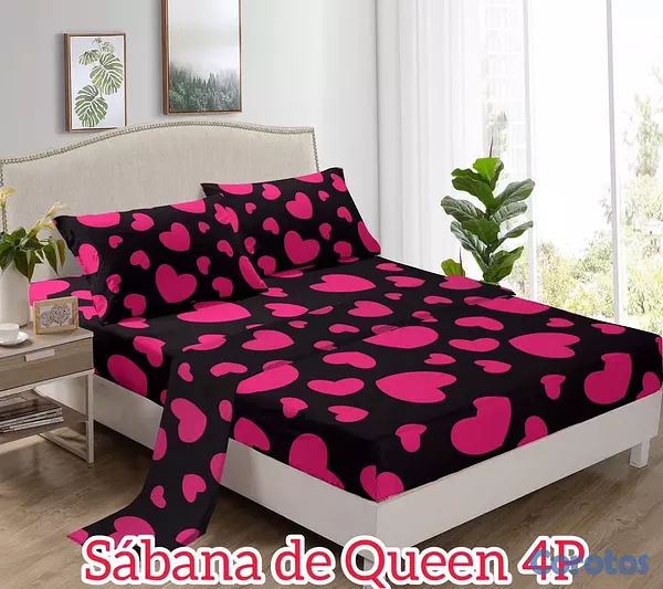 muebles y colchones - juego de sabana 4 piezas para cama de 60  9