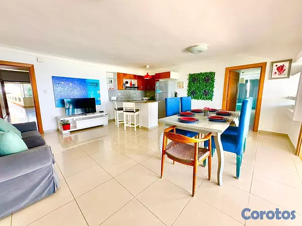 apartamentos - VENDO EXCLUSIVO APTO CON VISTA AL MAR DE 360 GRADOS EN BOCA CHICA, 2 HABS., 115  10