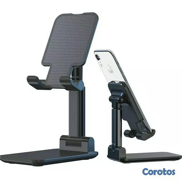 accesorios para electronica - Soporte de teléfono de metal ajustable y plegable para escritorio 2