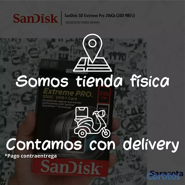 accesorios para electronica - SanDisk SD Extreme Pro 256Gb (200 MB/s) 2